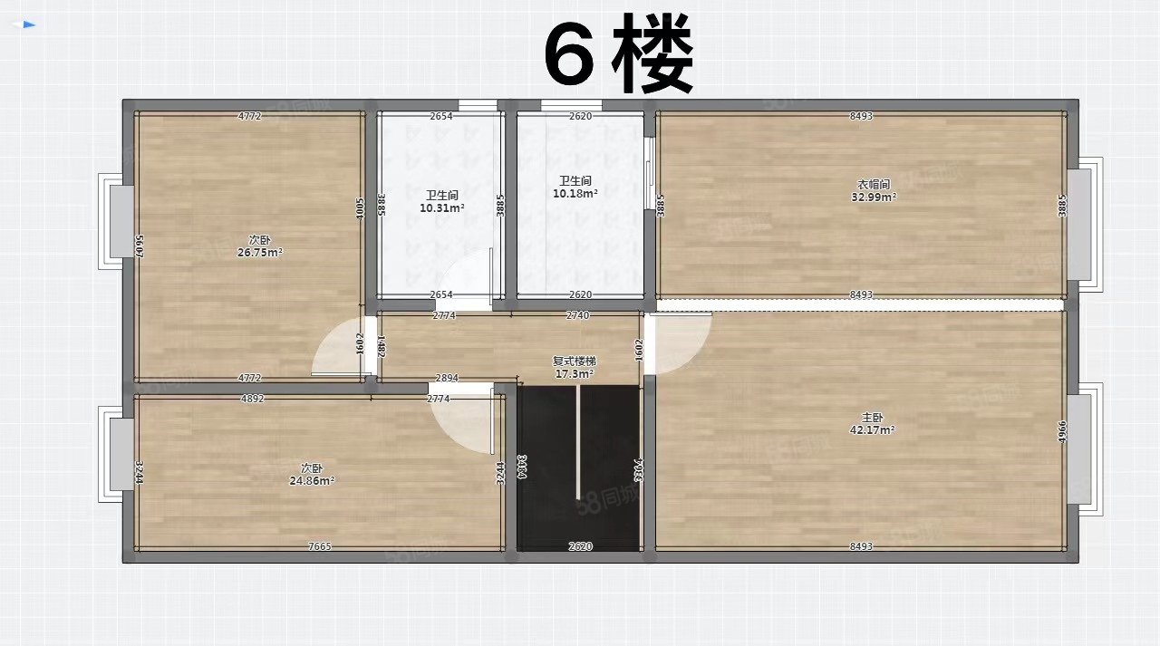 新加坡城国际二期5室2厅3卫152.43㎡南北108万