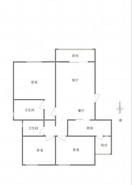 香港置地云山岳一期3室2厅2卫99.69㎡南北143万