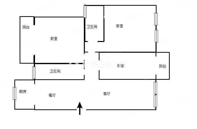 西江康城3室2厅2卫131.83㎡南北72万