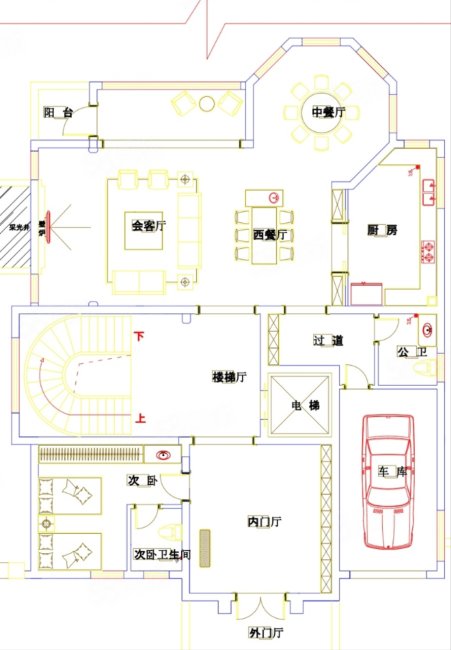 金地亚(别墅)5室2厅5卫342.66㎡南北468万