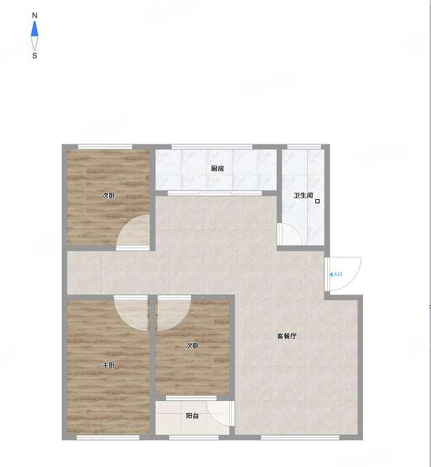 凯瑞溪园3室2厅1卫135㎡南北148万