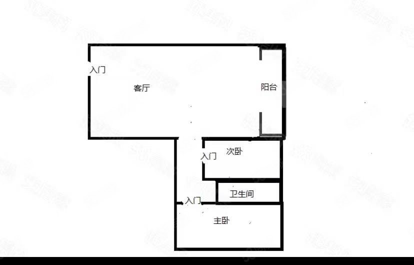 鹭州公寓2室1厅1卫55.69㎡南北72万