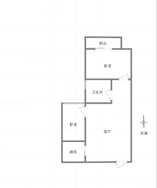 渝海知音阁2室1厅1卫64㎡南56万