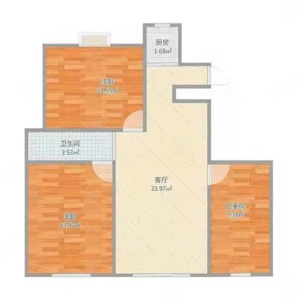 苏州印象3室1厅1卫116㎡南北88万