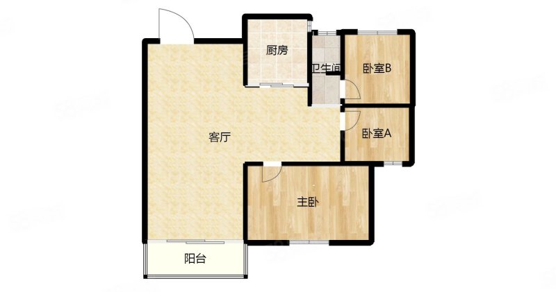 四季金辉(三期)3室2厅1卫89㎡南北124万