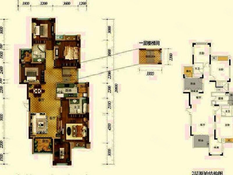 晋愉盛世融城(B区)3室3厅3卫221㎡南北220万