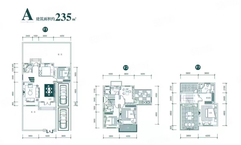 绿地智慧金融城F区(别墅)5室2厅3卫232.82㎡南北176.8万