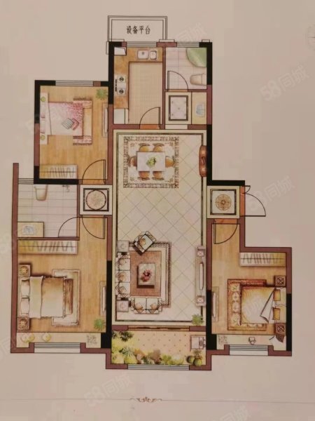 翰林居3室2厅2卫120㎡南北78.8万
