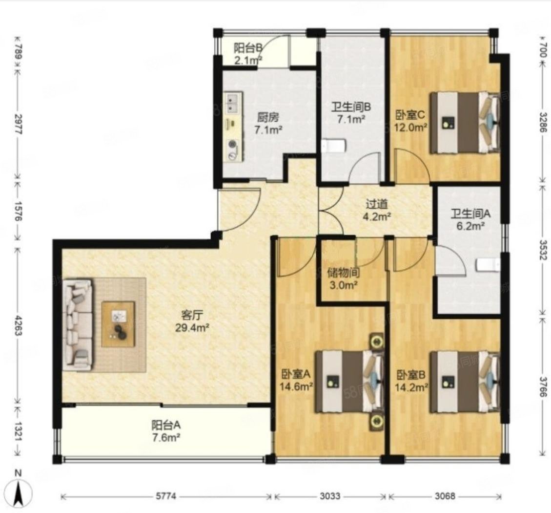 新出好房前滩晶耀名邸一期自带会所七米横厅送车位景观房