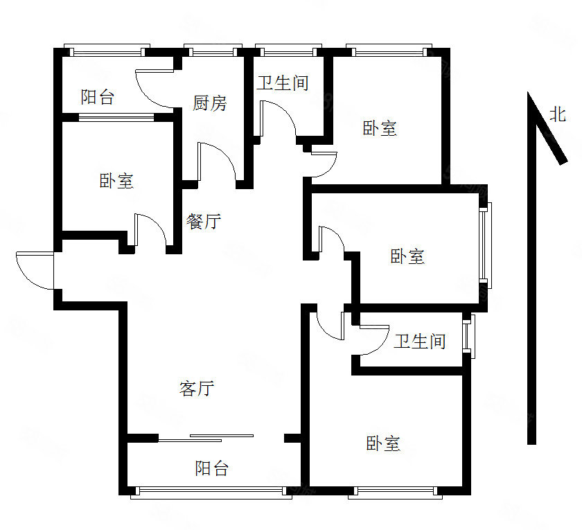 湖山苑3室2厅2卫131㎡南北145万