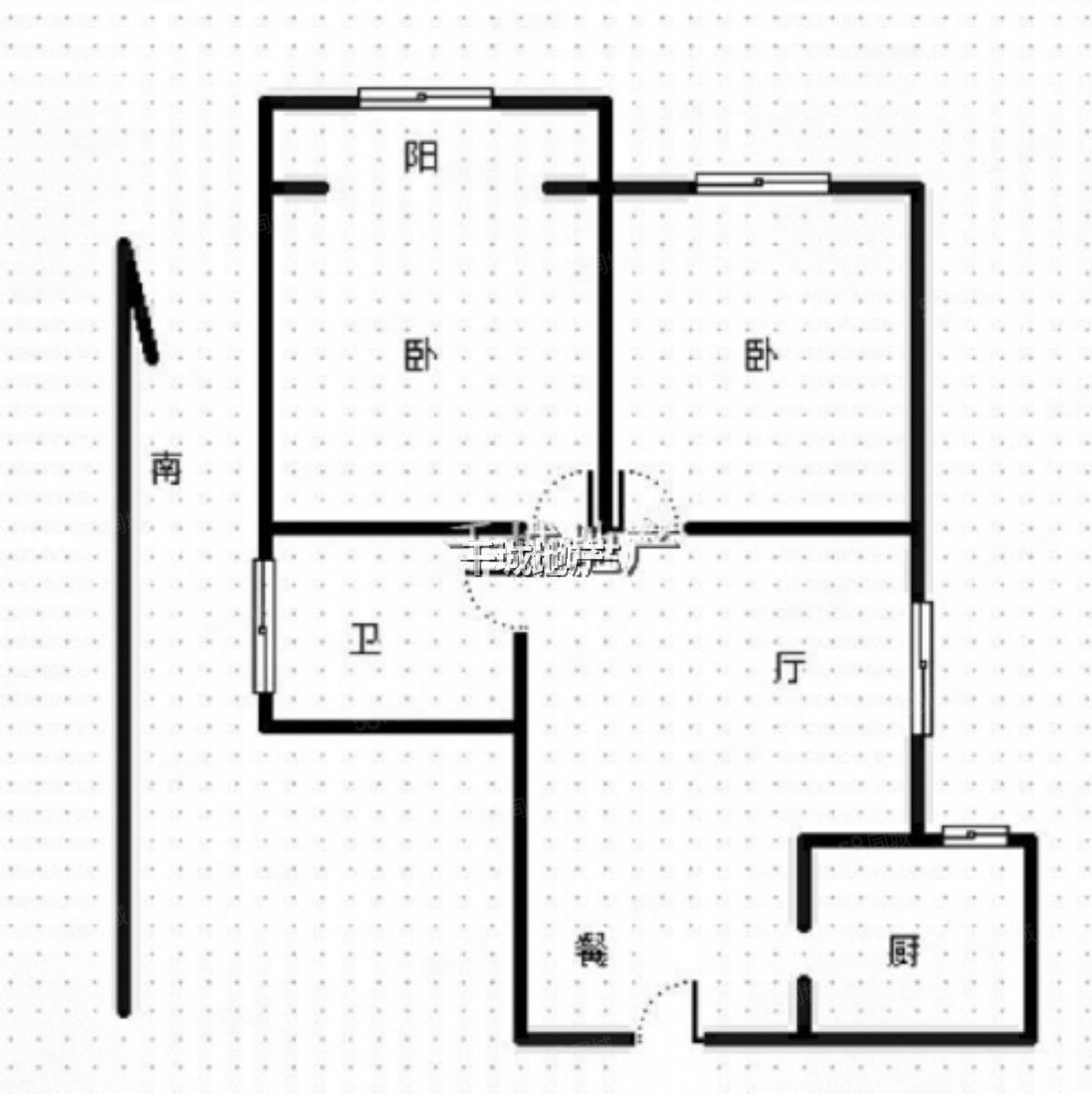 长城雅苑2室1厅1卫65㎡南北72万