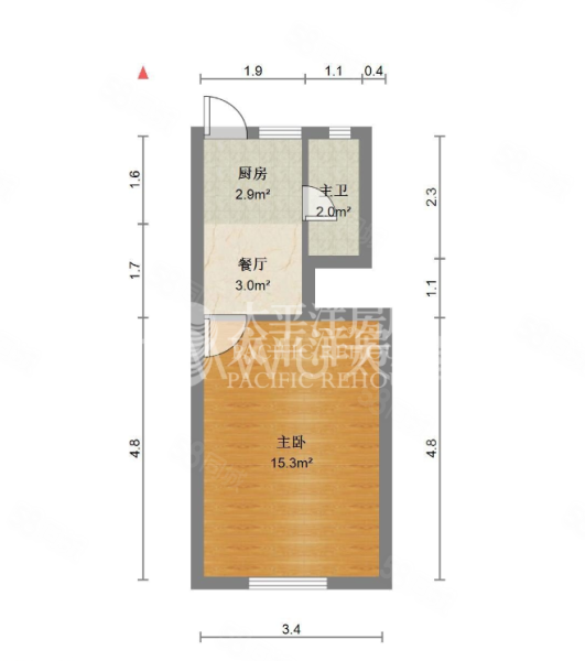 东建新村1室1厅1卫28.82㎡南175万