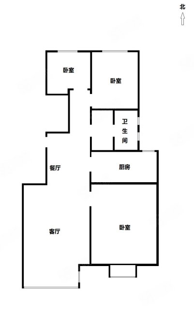 招商都会湾(二期)3室2厅1卫88.91㎡南北430万