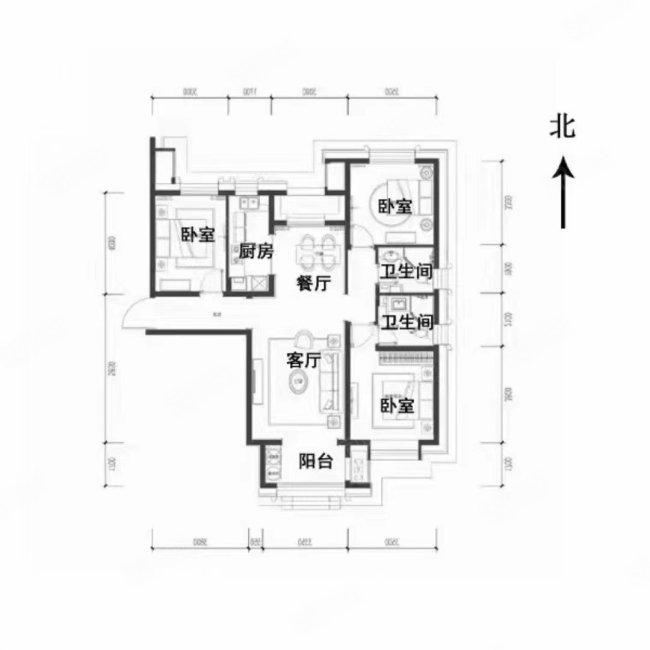 东南智汇城香馥园3室2厅2卫131㎡南239万