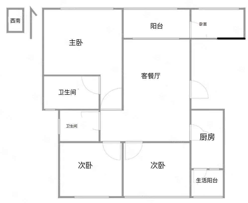 荣海花间集4室2厅2卫114㎡南北72万