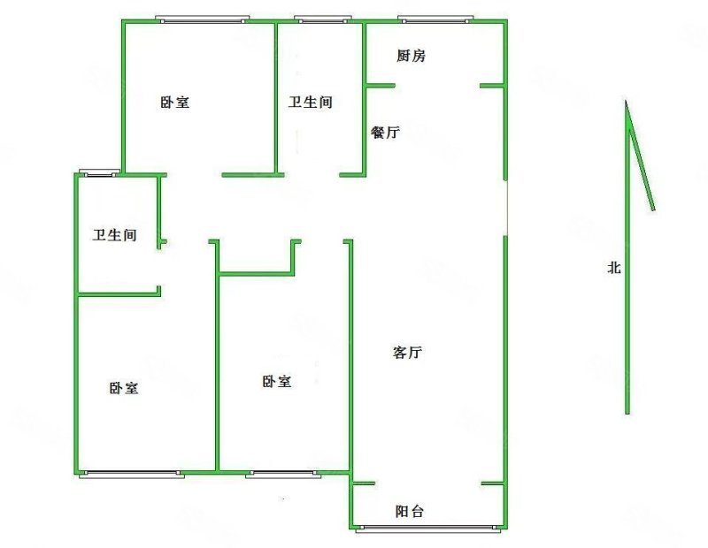 上林风景3室2厅2卫120.45㎡南北132万