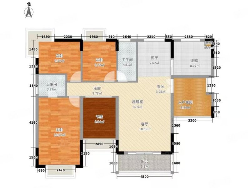 锦绣家园4室2厅3卫185㎡南北126万