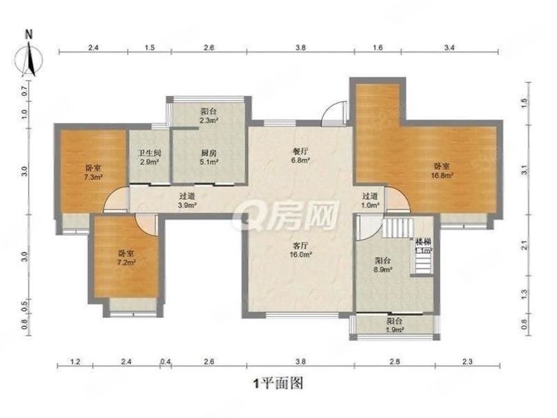 嘉宝田花园4室2厅2卫93.09㎡南645.1万