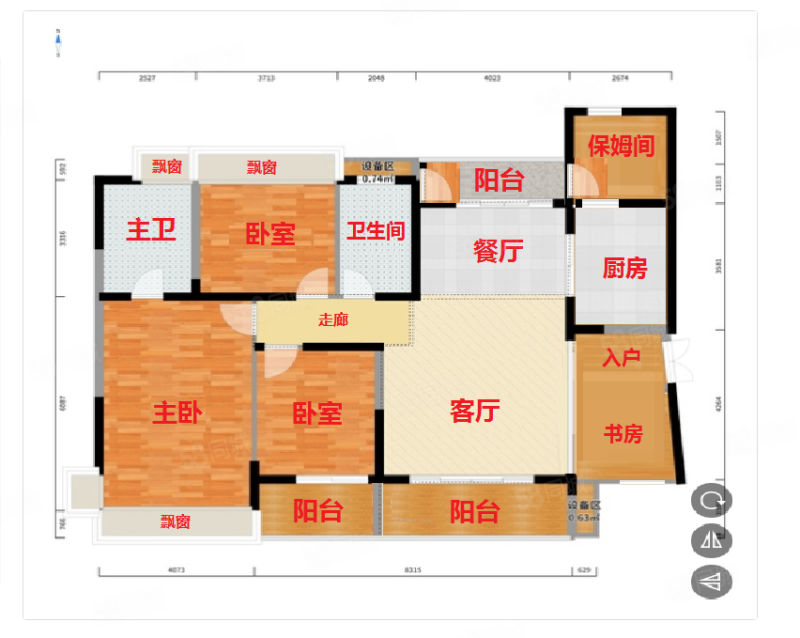 恒基凯旋门(一二期)4室2厅2卫153㎡南140万