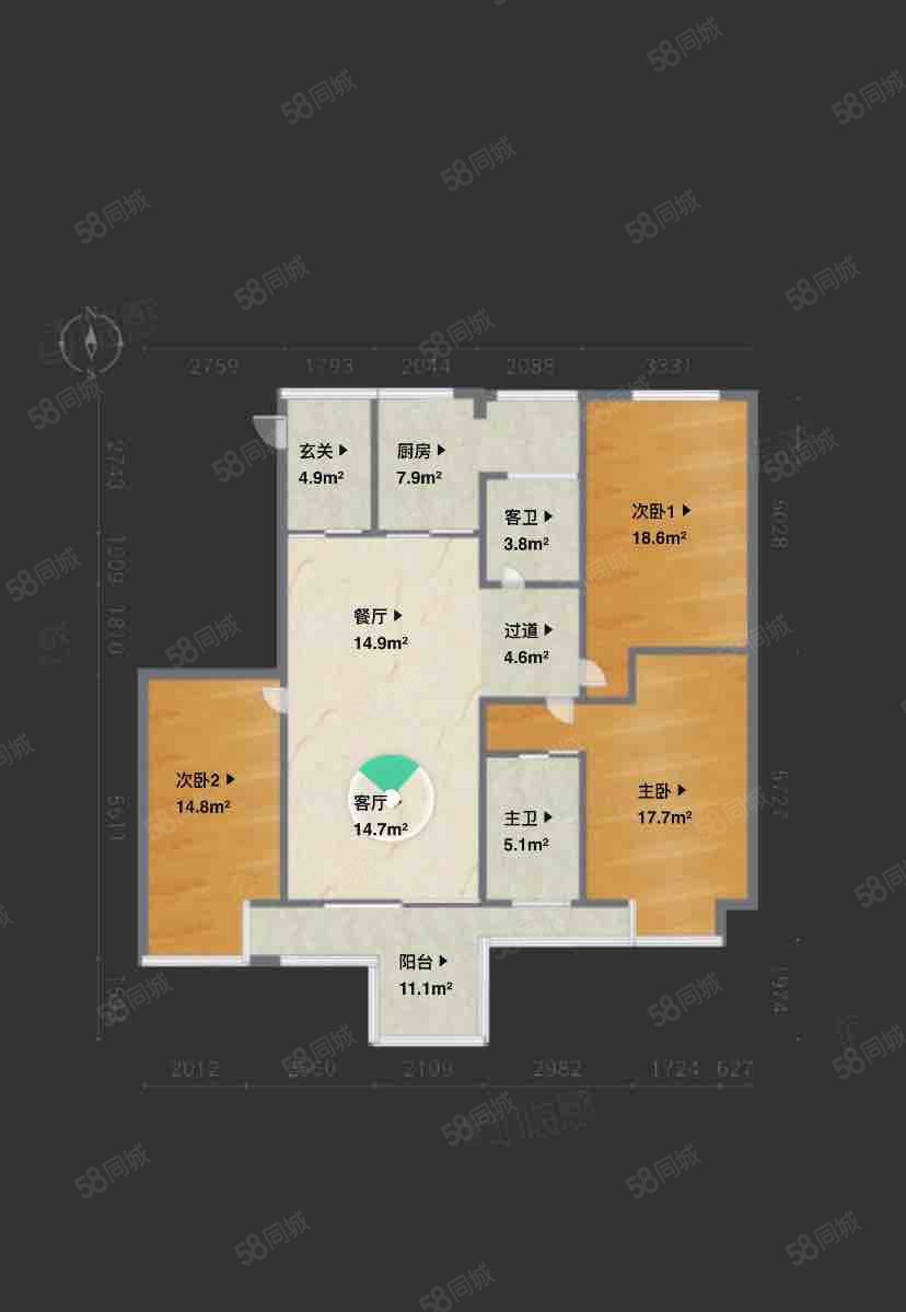 天合家园(一期)4室2厅2卫130㎡南398万