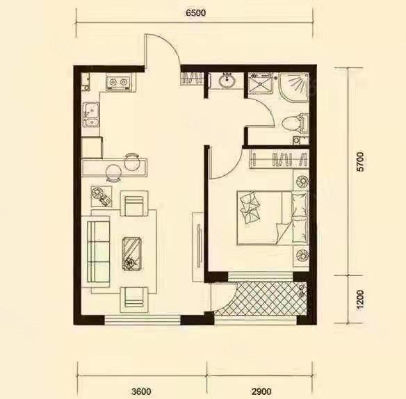 西园小区2室2厅1卫75.35㎡南北36.5万