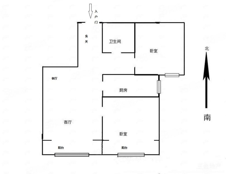 北京城建上河湾(北区)2室2厅1卫73.6㎡南153万