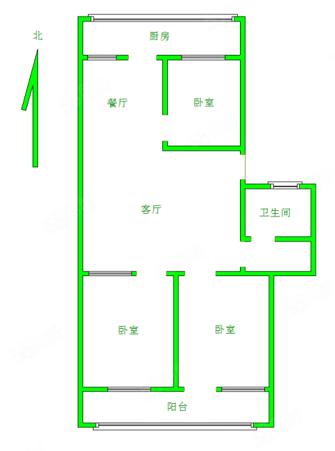 前屯小区(西区)3室2厅1卫125.73㎡南北140万