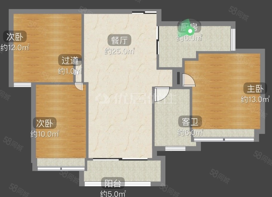 金湾名城3室2厅1卫89.5㎡南40万