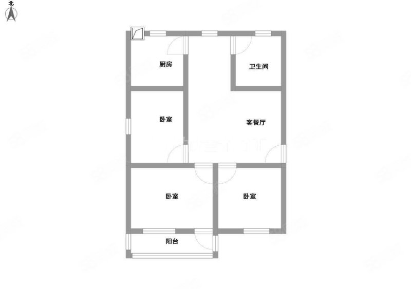 南宁重型机器厂生活区3室1厅1卫56㎡东南32万