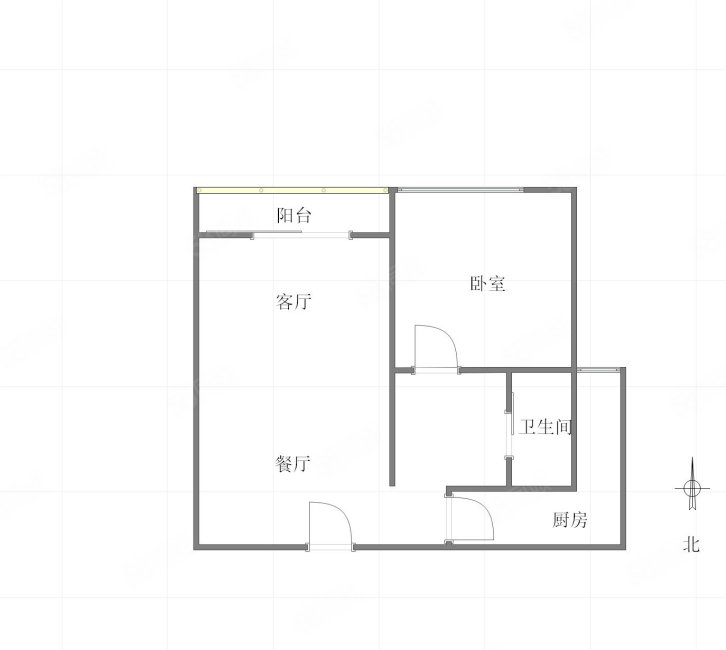 华润中央公园1室1厅1卫54.22㎡南北70万