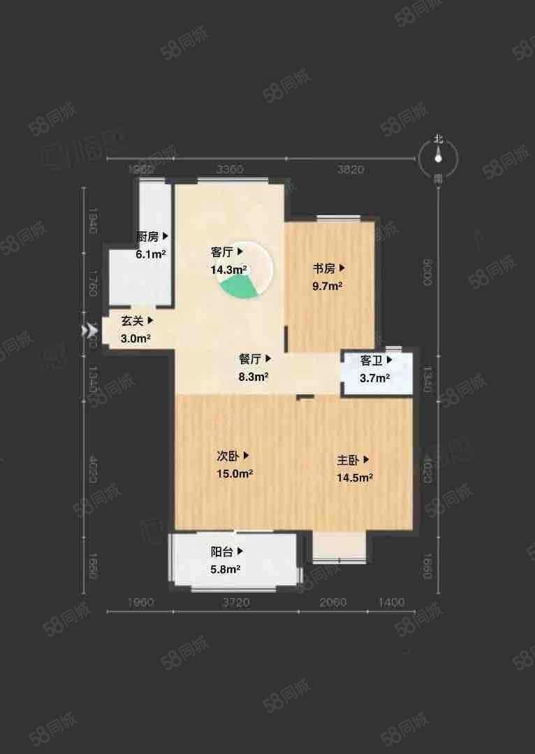 青林湾(五期观泓)3室2厅1卫96㎡南320万