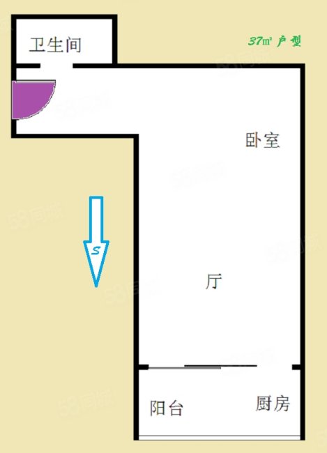 特房锦绣祥安1室1厅1卫37㎡南75万