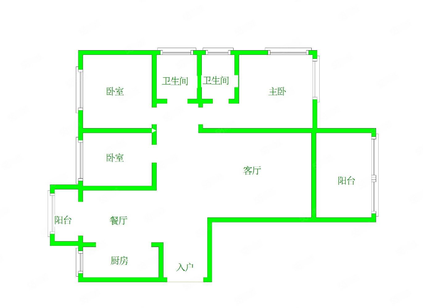 锦绣潜城3室2厅2卫136㎡南北69万