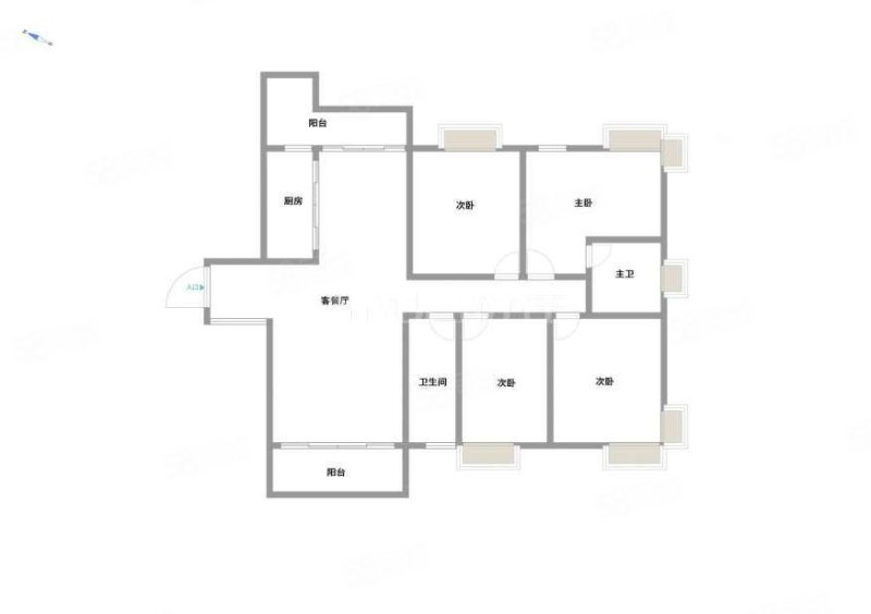 竹溪苑4室2厅2卫166.17㎡南北240万