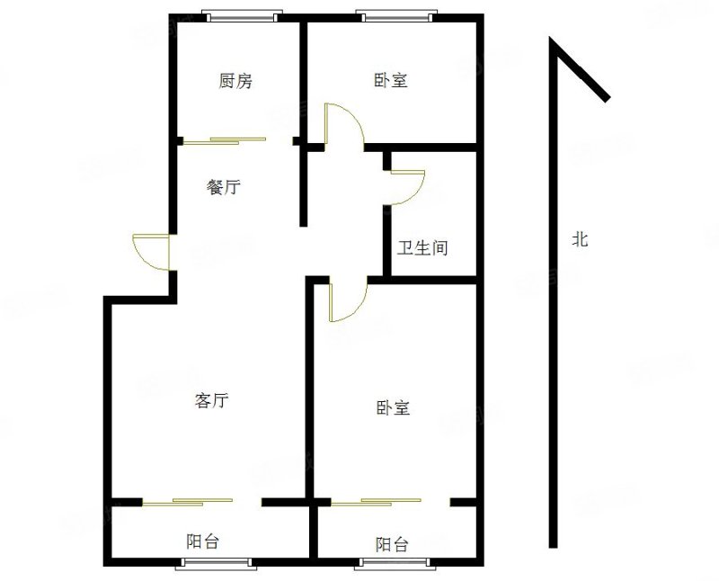 嘉禾苑2室2厅1卫94.5㎡南北63.8万