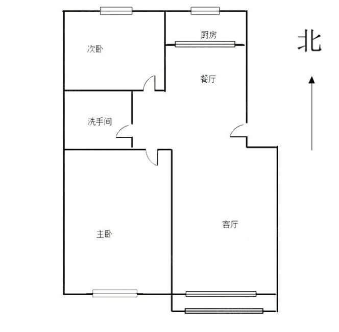 御墅临枫北区(890号)2室2厅1卫76㎡南北68万