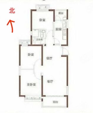 恒大国际城3室2厅1卫106.95㎡南北145万