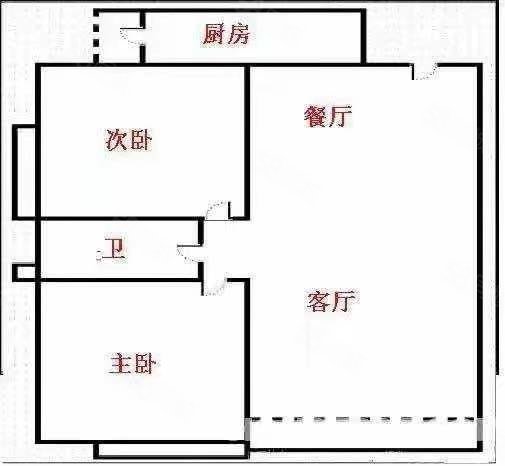 蓝天水岸2室2厅1卫111㎡南北48.6万