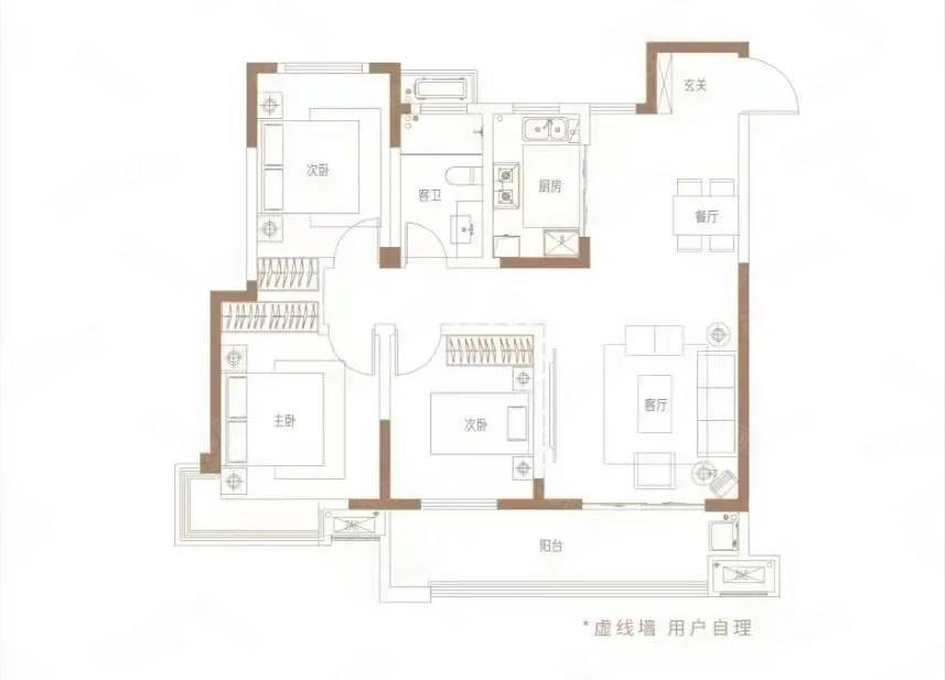 中至信书香雅苑3室2厅1卫105㎡南北71万