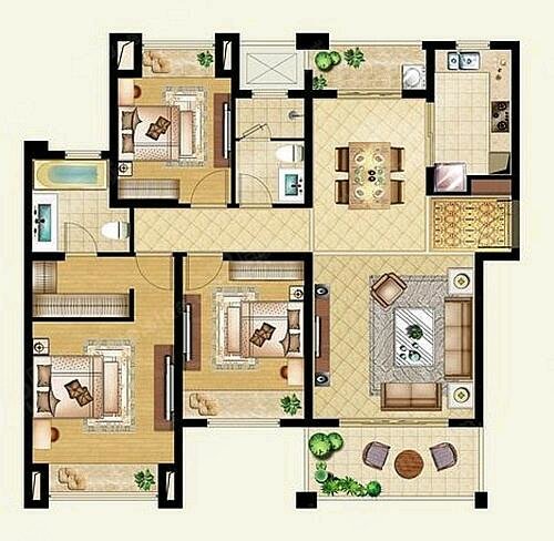 上子敬全新轻奢豪华装修三房两厅两卫户型采光非常好