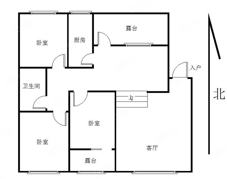 天域花园3室2厅1卫102㎡南北63万