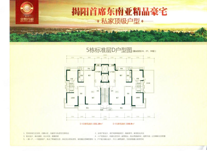 金碧尚都 中空复式豪宅5房 7500平 首付40多万可按揭
