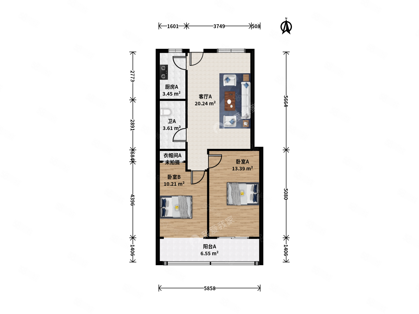 潘家園南里2室1廳1衛(wèi)85.78㎡南北460萬(wàn)