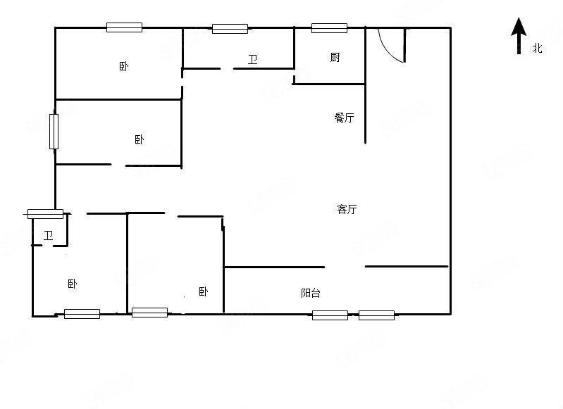 三川花园4室2厅2卫156㎡南北128万