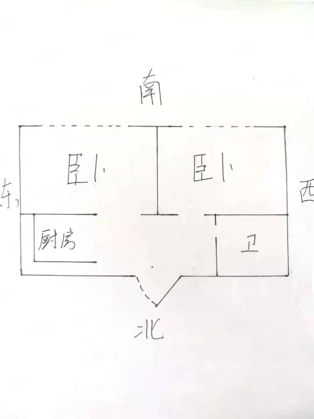 一号学府小区2室1厅1卫67㎡南北26.5万