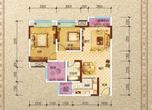 金瓯理工国际3室2厅91.43㎡55万二手房图片