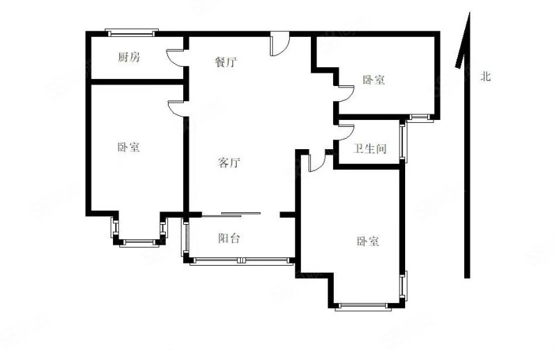 前海湾3室2厅1卫88.16㎡南188万