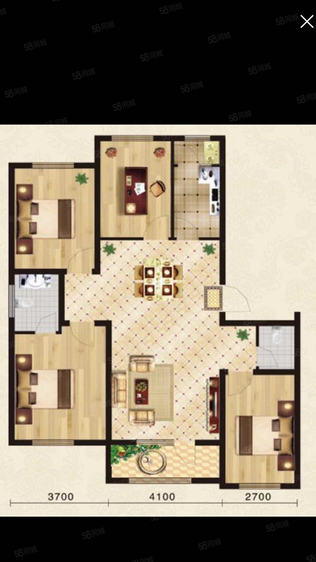 清河湾 三室一厅 标准小三室 可分期