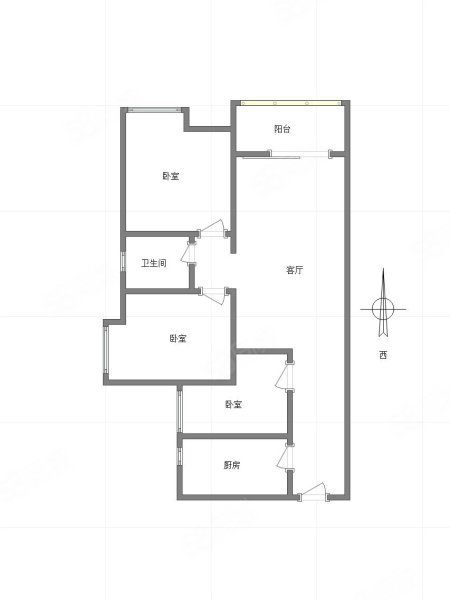 恒基翔龙江畔3室2厅1卫94.36㎡西106万