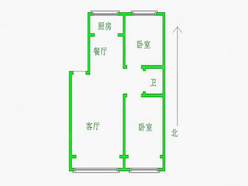 保利海公园2室2厅1卫98㎡南北50万